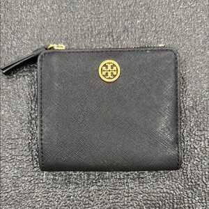 Tory Burch Black Wallet Leather